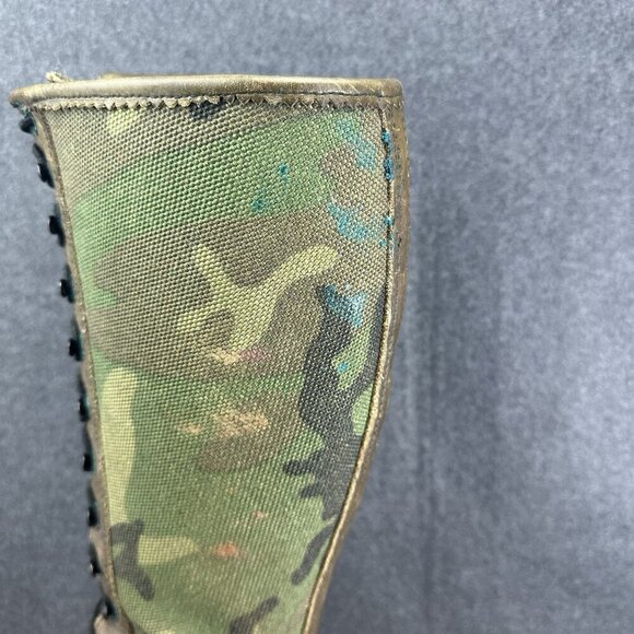 VTG WC Russell Moccasin Boots Camo Turkey Hunt Snake Proof 17” Tall Mens Sz 7.5D main image 9